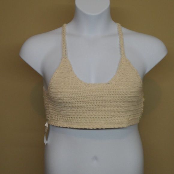 LF Emma & Sam Crochet Strappy Crop Top Large NWT - Picture 6 of 6